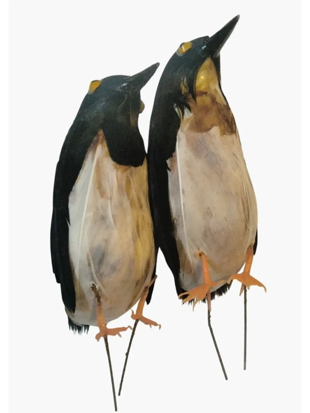 Penguin Figurine Feathered Craft Pick Floral Arrangement Diorama 3 inch Lot 2